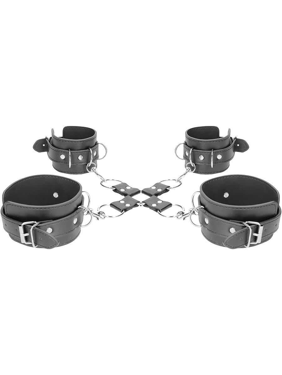 Bonded Leather Hogtie with Hand and Ankle Cuffs