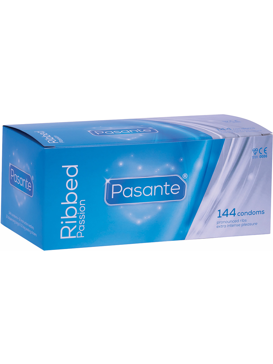 Ribbed Passion Comdoms, 144-pack