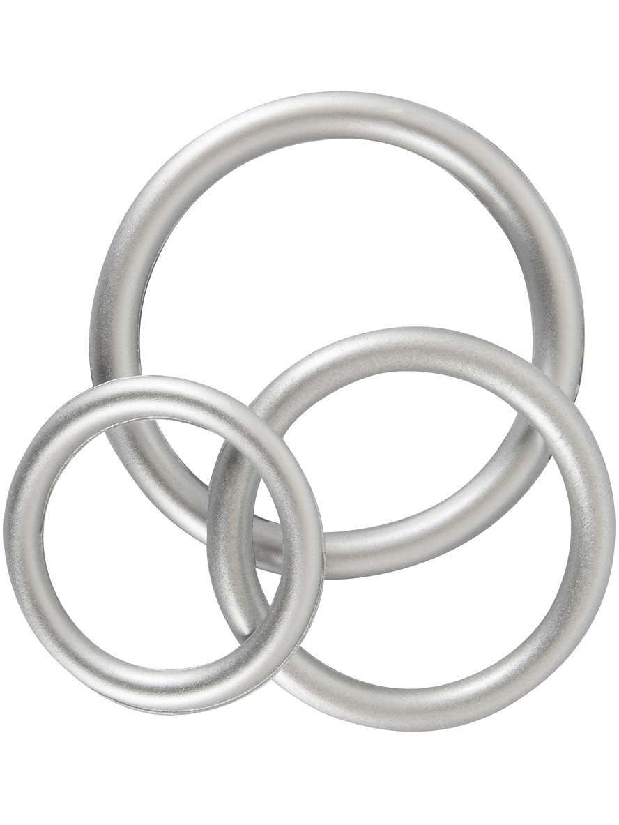 Metallic Silicone Cock Ring Set