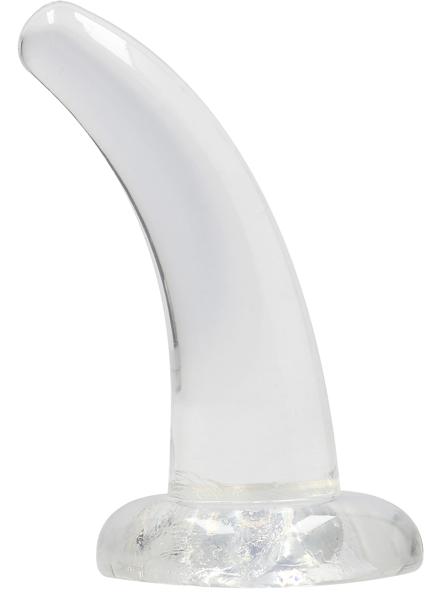 Crystal Clear Curved Dildo, 12 cm