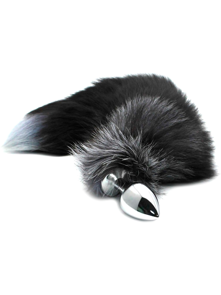 Black & White Fox Tail Plug