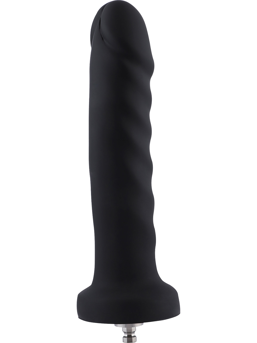 KlicLok Ribbed Silicone Dildo, 19.5cm