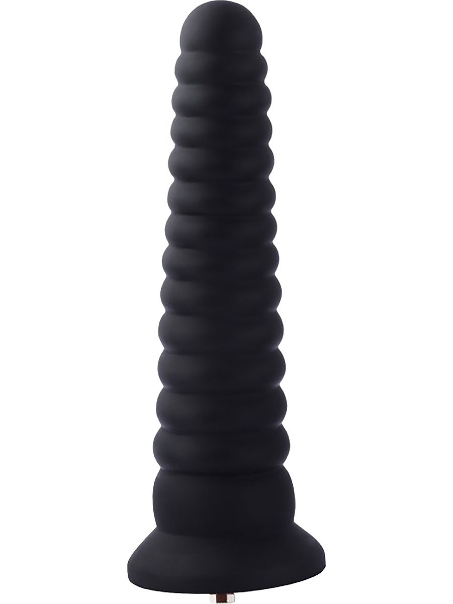 KlicLok Ribbed Silicone Anal Dildo, 25 cm
