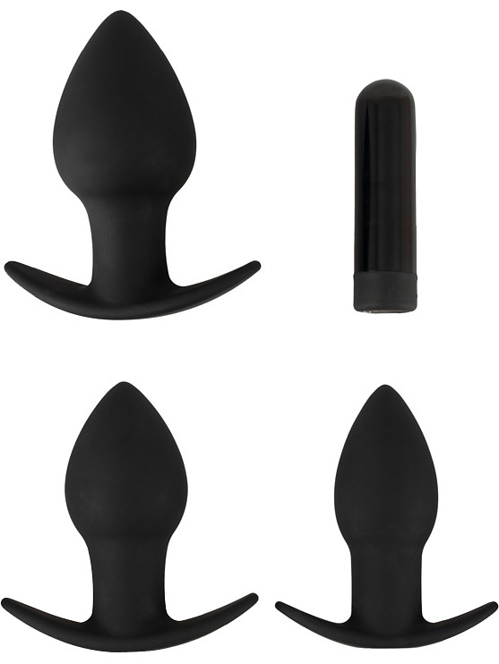Butt Plug Set, 3 Plugs & 1 Bullet