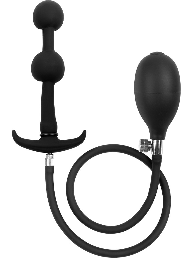 Inflatable Anal Plug with Double Balloon & Pump