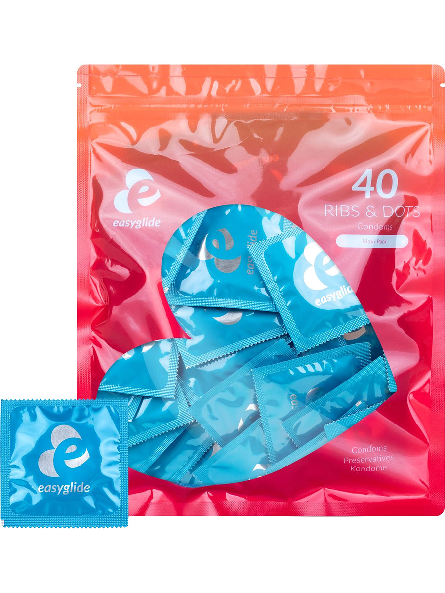 Ribs and Dots Condoms, 40-pack
