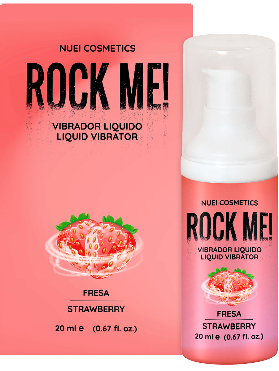 Rock Me! Liquid Vibrator, Strawberry