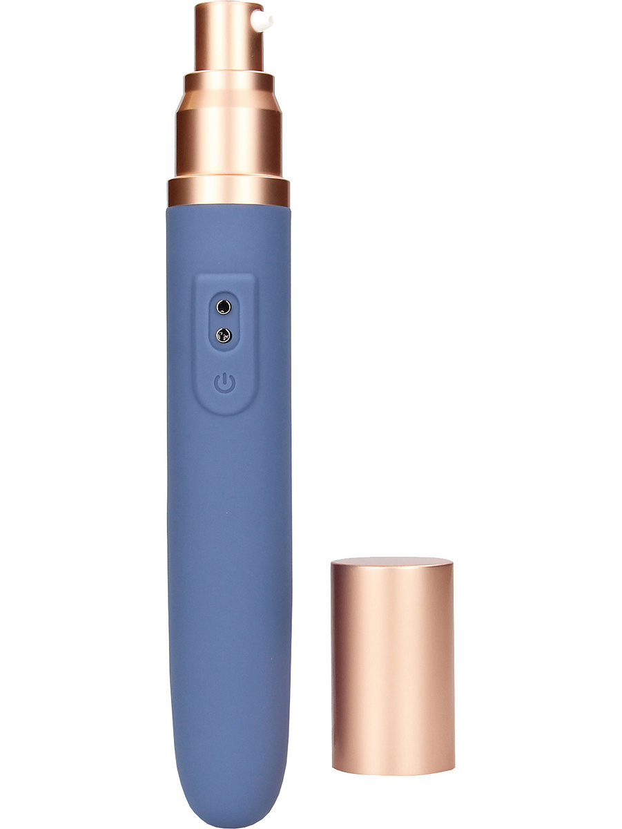 Travel Vibrator with Lube Compartment and Pump