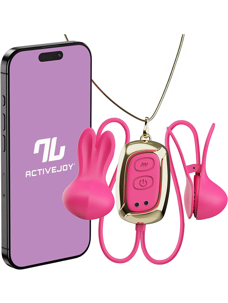 Tickly, App-Controlled Nipple Clamps with Necklace