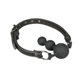Pecker Gag. Tripple Ball Silicone Gag