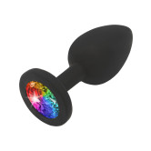 Rainbow Booty Jewel Butt Plug, Small