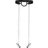O-Ring Gag with Nipple Clamps