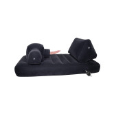 Velvet Luxury Bed with Sex Machine