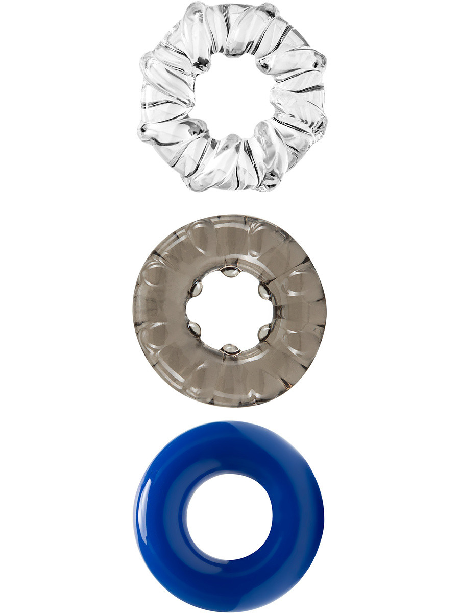 Triple Stretch Cock Rings, 3-pack