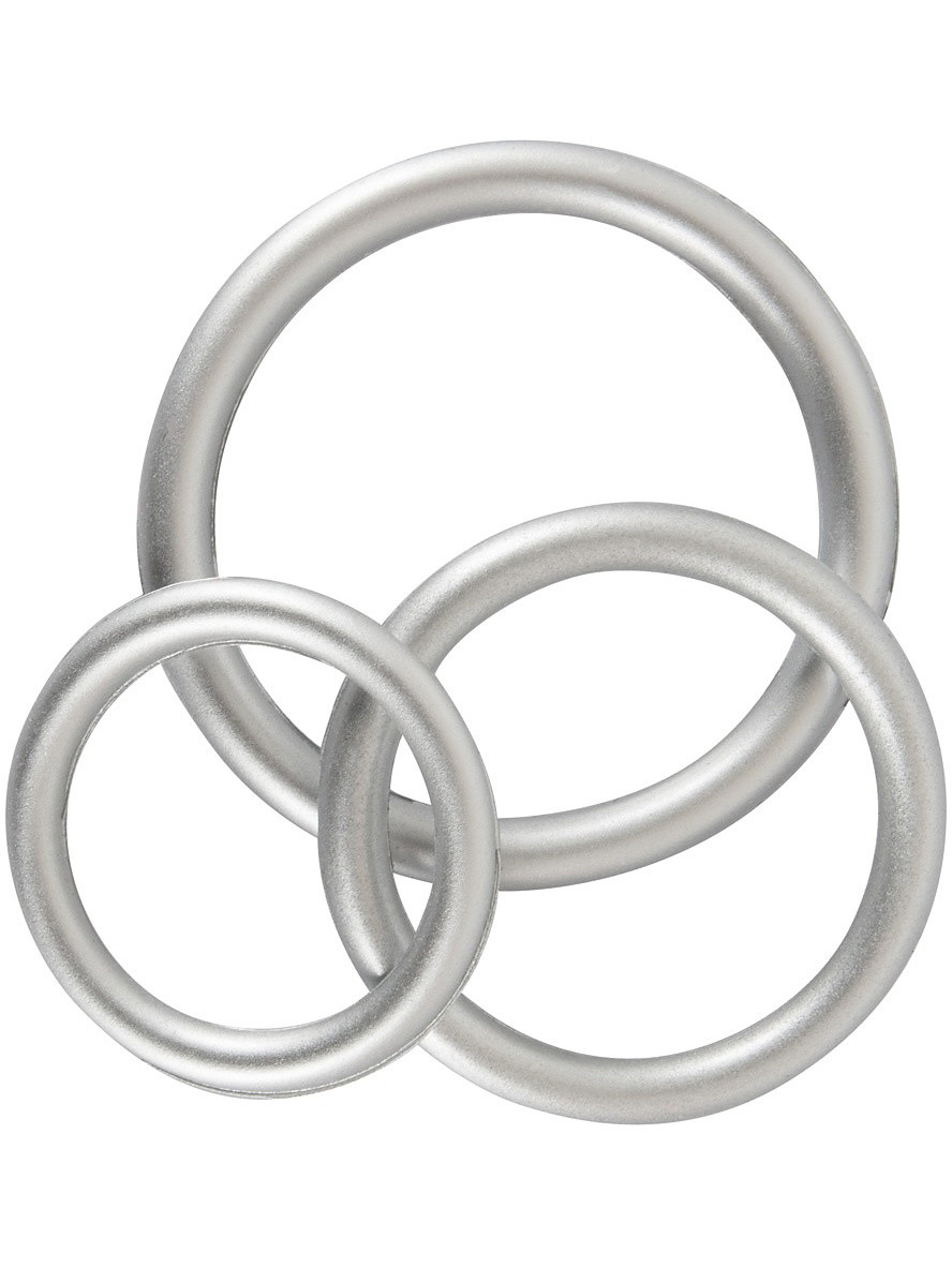 Metallic Silicone Cock Ring Set