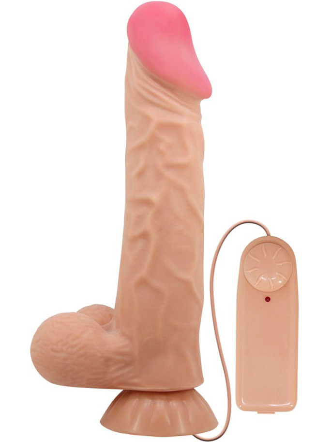 Sliding Skin Dildo Vibrator, 24 cm