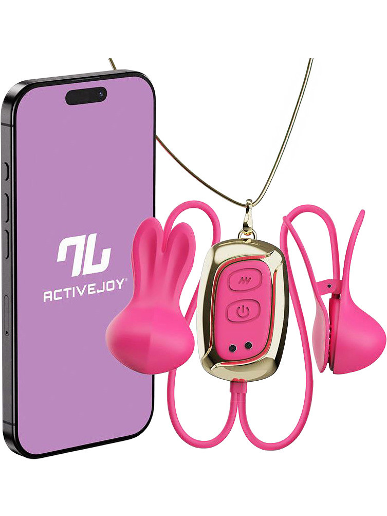 Tickly, App-Controlled Nipple Clamps with Necklace