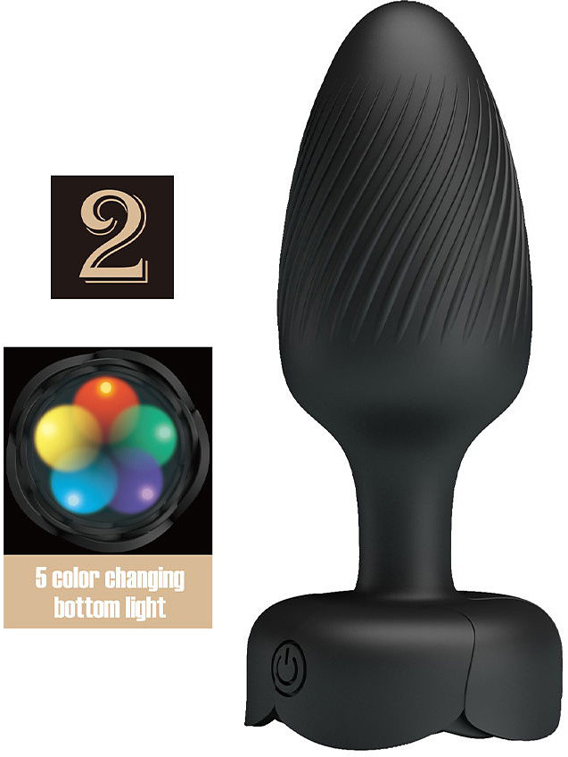 Varian 2, Vibrating Butt Plug with LED-light