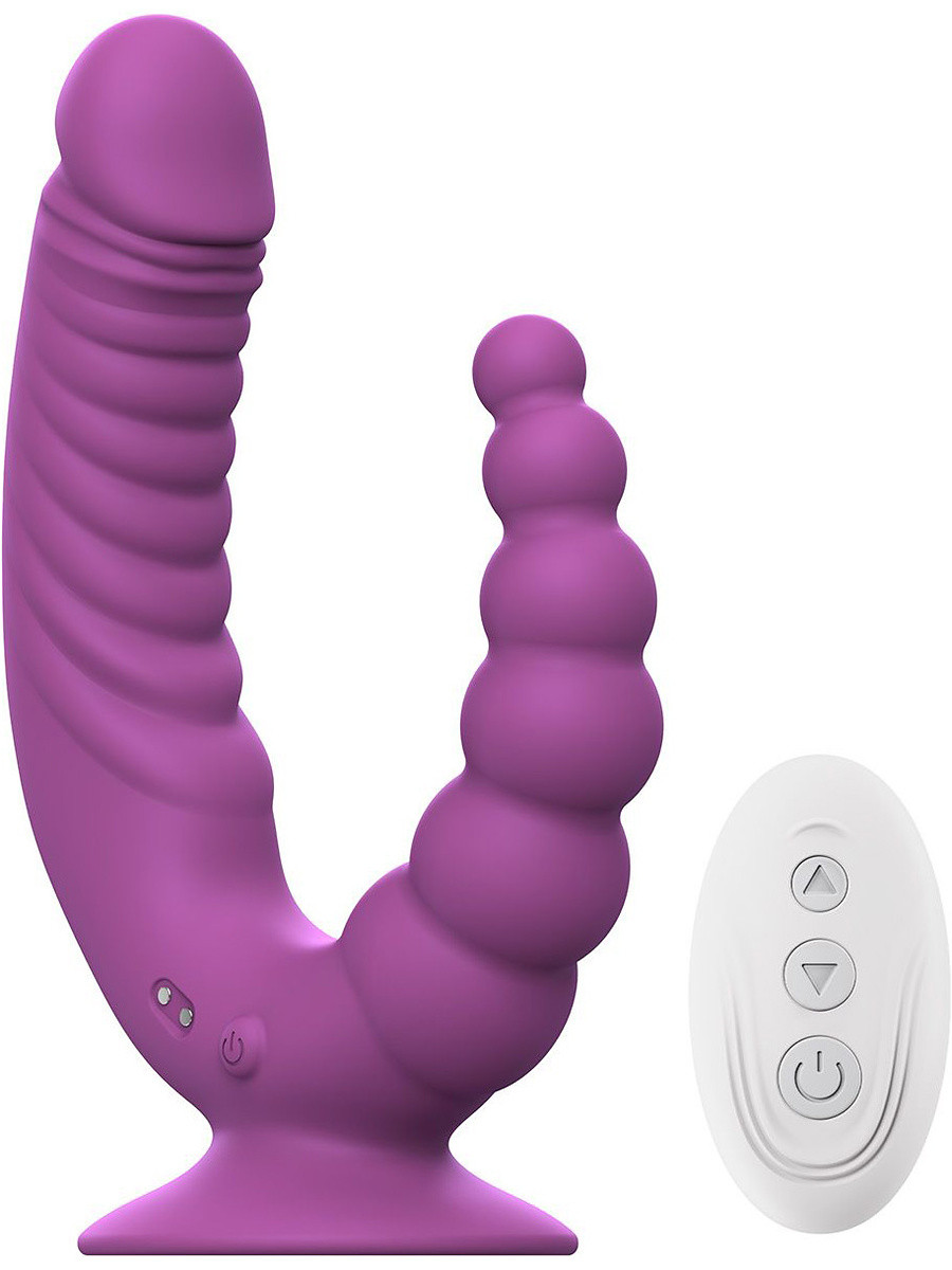 Wireless Double Vibrator with Suction Cup